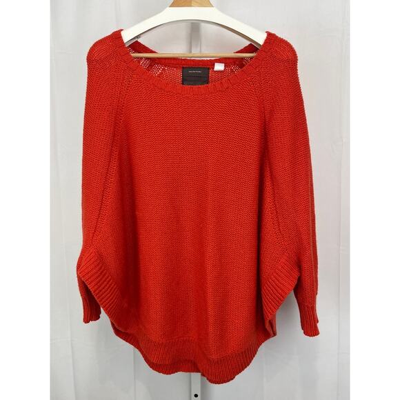 GUINEVERE Anthropologie Sweater Wool Alpaca Blend Orange Size L - Picture 9 of 9